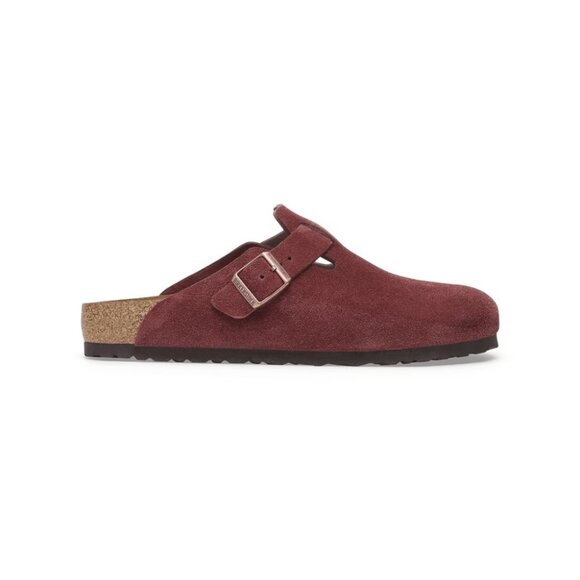 Birkenstock Boston Soft Footbed Unisex Suede Leather Clog Sandals – Zinfandel